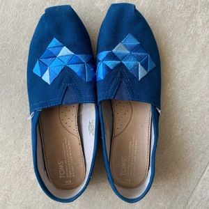 TOMS bright blue sneakers